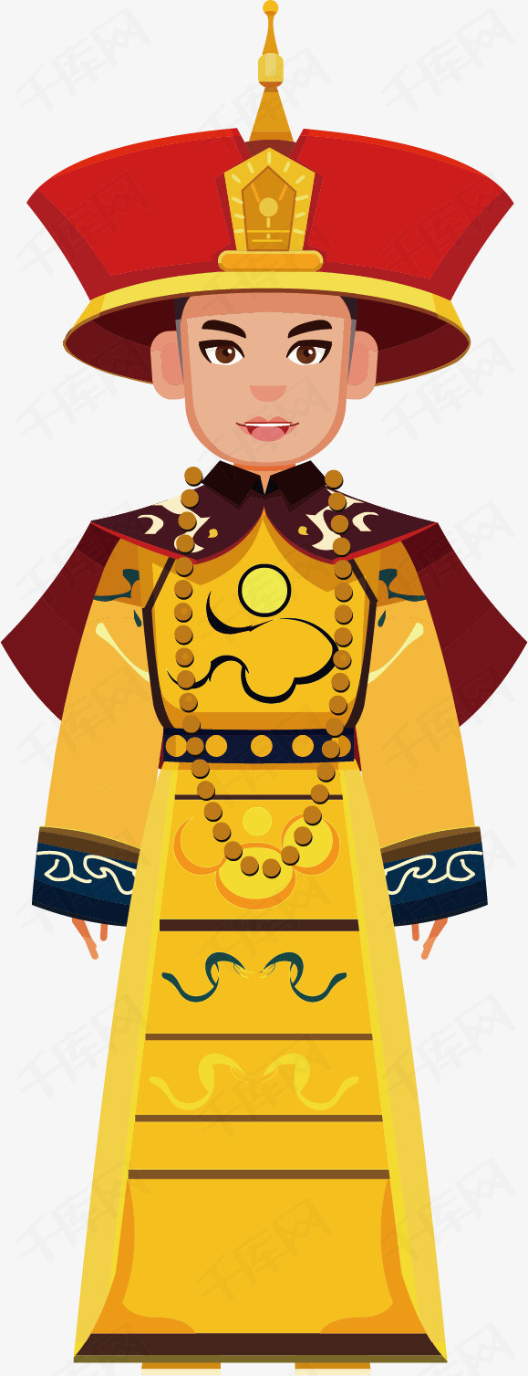 矢量图古代的皇帝
