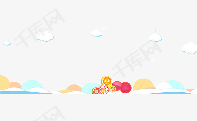 卡通创意夏季运动水果促销背景