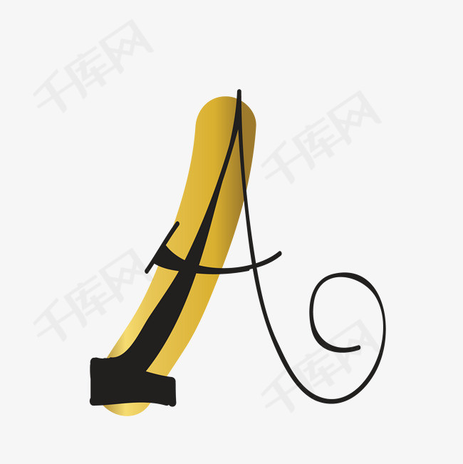 矢量手绘英文字母a