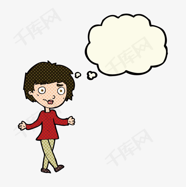 矢量卡通女人的想法