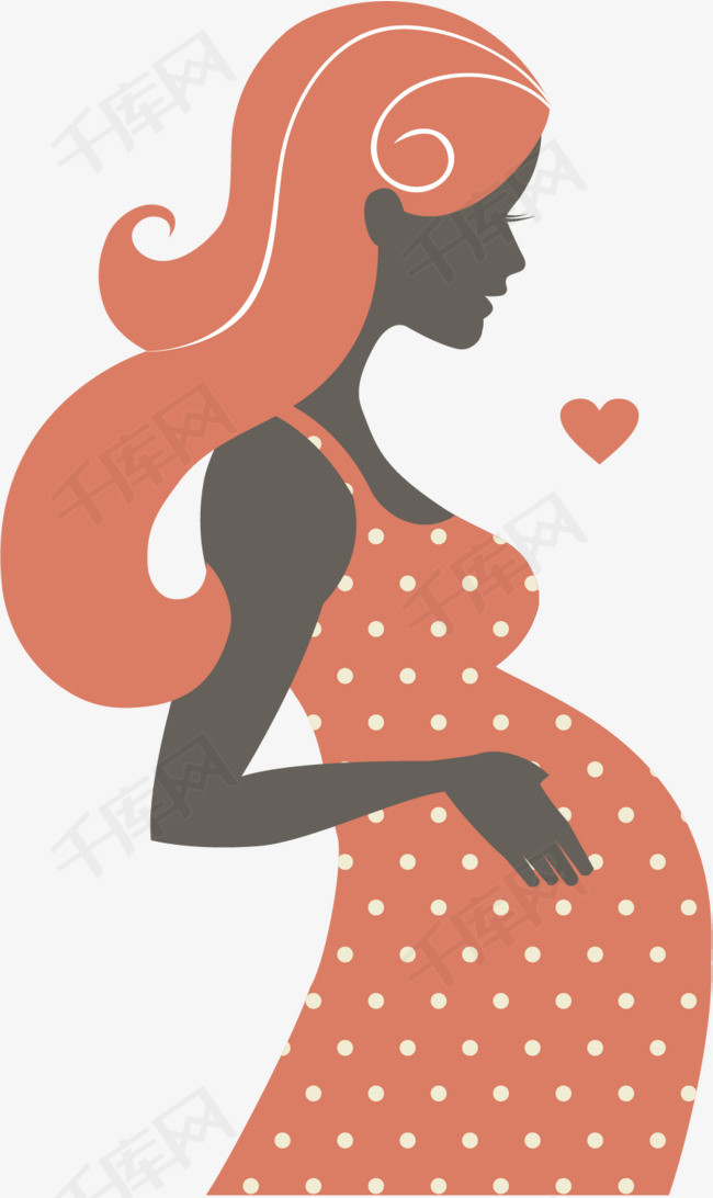 怀孕的长发女士png女士长发漂亮怀孕爱心宝宝