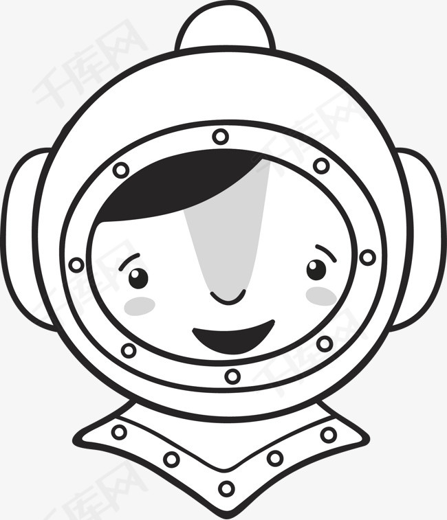 穿宇航服的人简笔画