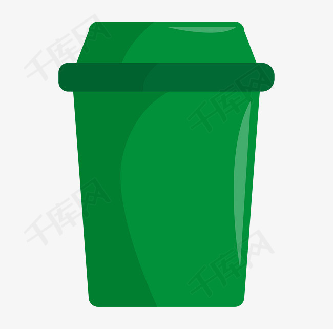 绿色环保垃圾箱子垃圾箱绿色箱子卡通箱子环保