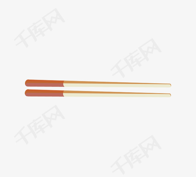 一双卡通筷子素材筷子手绘筷子卡通筷子吃饭工具      免抠图