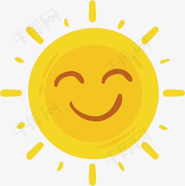 金色微笑太阳表情