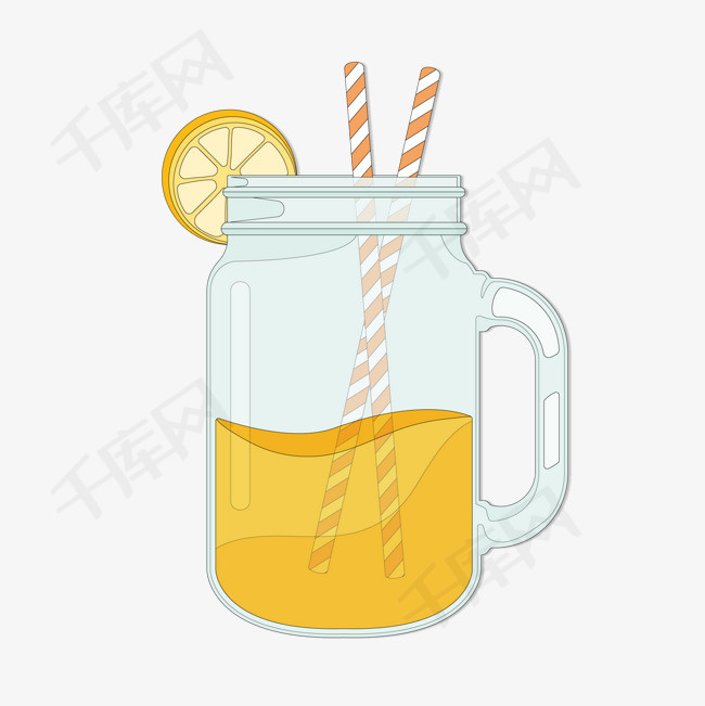 卡通橙汁png下载果汁饮料卡通橙汁矢量图卡通插图