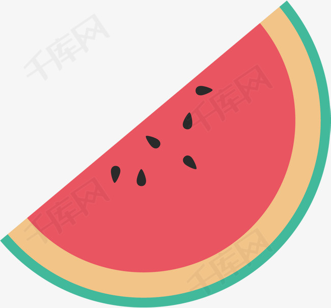 矢量图切瓣的西瓜