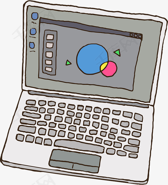 手绘笔记本电脑