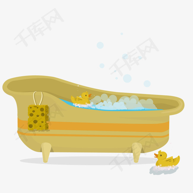 卡通浴盆png下载