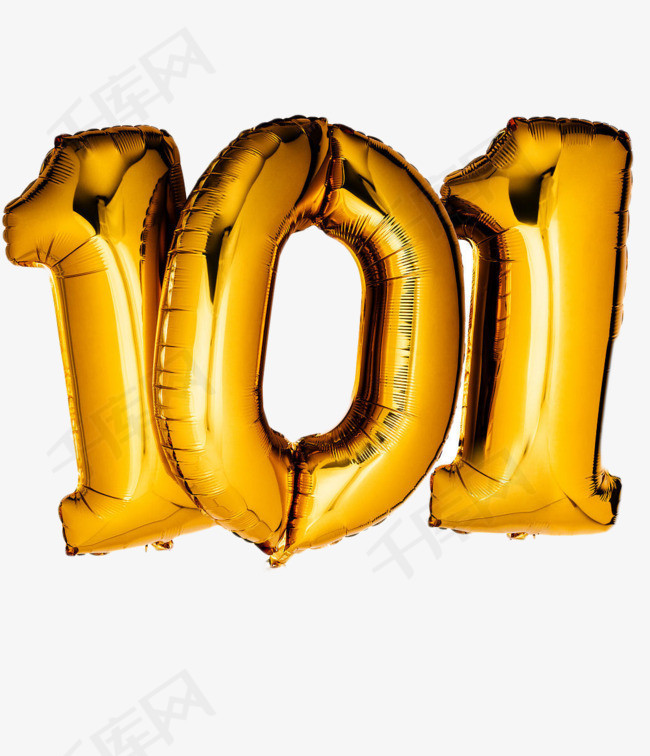 数字101热数字烈氛围金气球