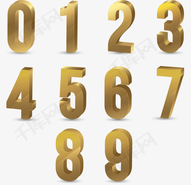 立体3d效果数字