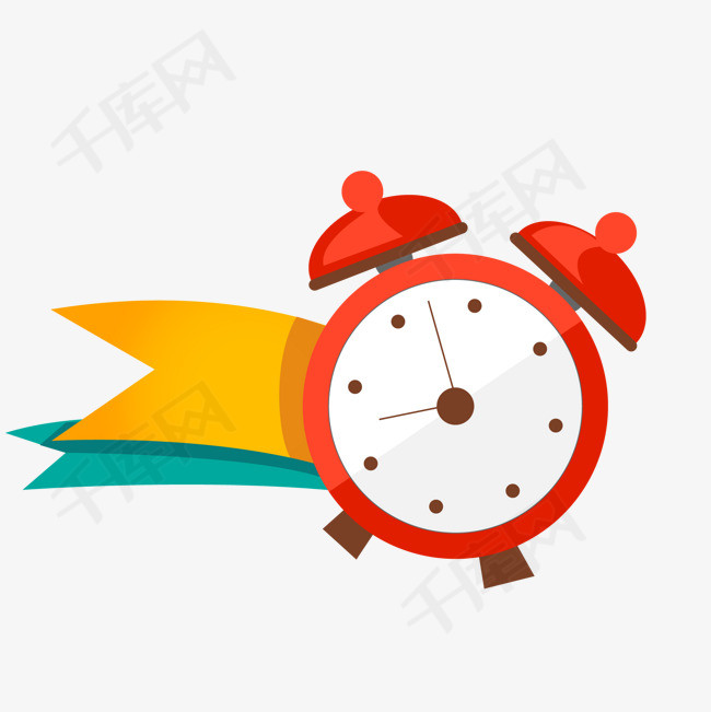 卡通闹钟标签设计