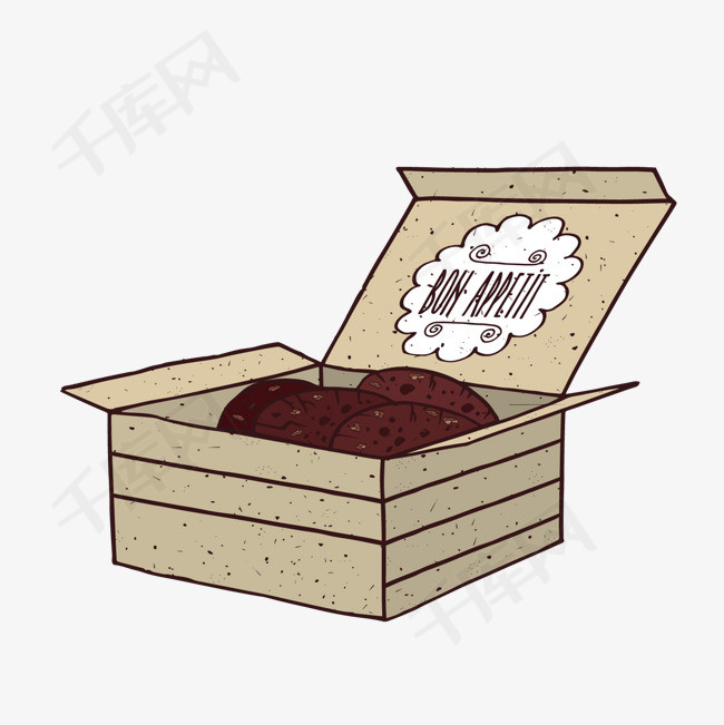 卡通蛋糕盒矢量图下载蛋糕包装卡通蛋糕盒卡通插图创意卡通插图