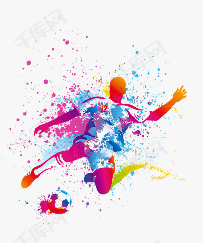 2018世界杯足球比赛海报设计插画