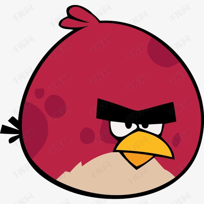 愤怒的小鸟红色图标的素材免抠angry愤怒的bird鸟upset心烦意乱