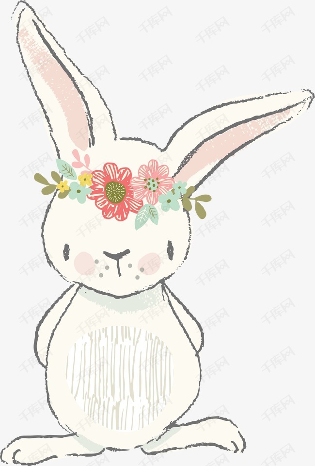 兔子的素材免抠兔子卡通可爱萌手绘