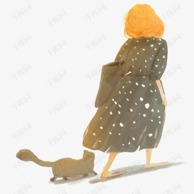 女孩和猫咪