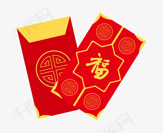 手绘红色的红包免抠图素材图片免费下载_高清png_千库