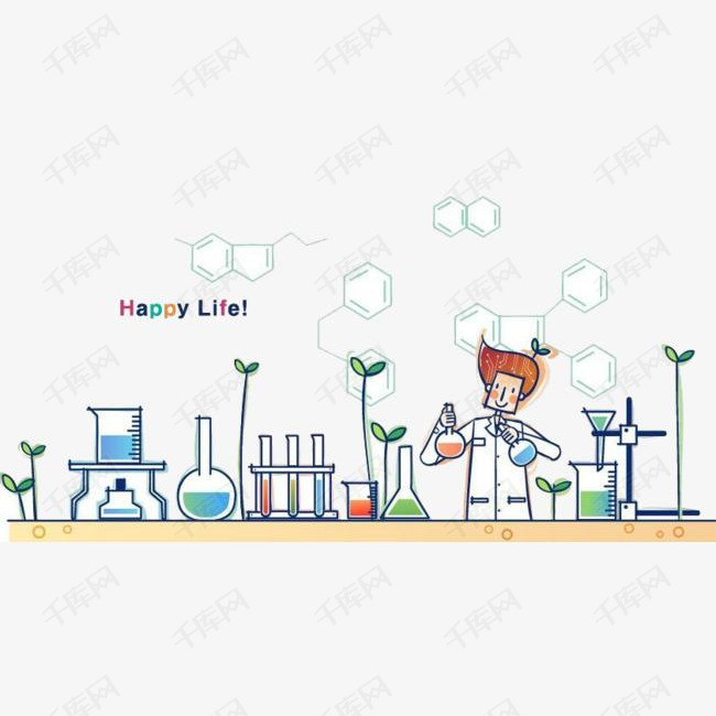 科学实验的素材免抠彩色简笔画学习