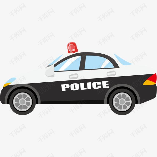 黑白卡通汽车