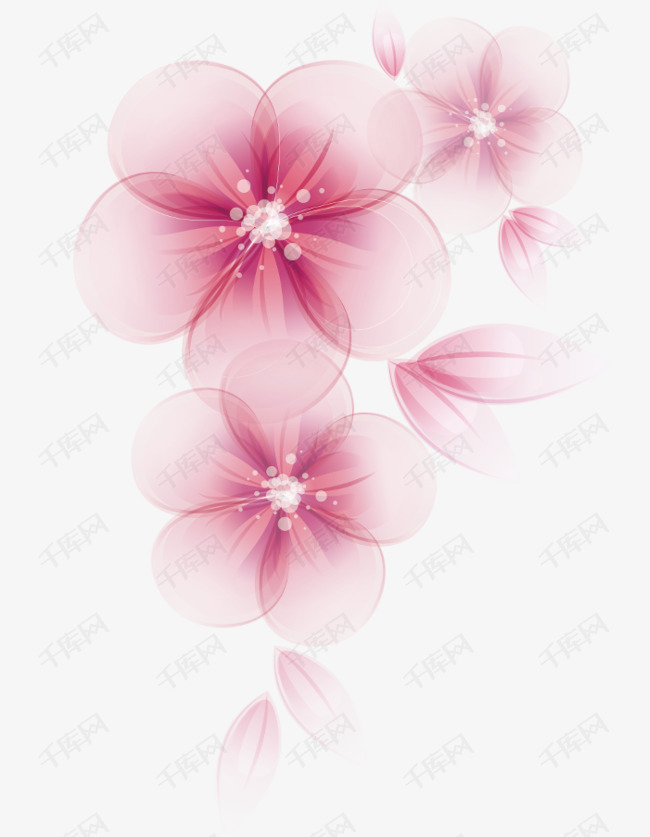 唯美浪漫水彩粉色花朵的素材免抠粉色花朵浪漫唯美水彩粉色花朵png