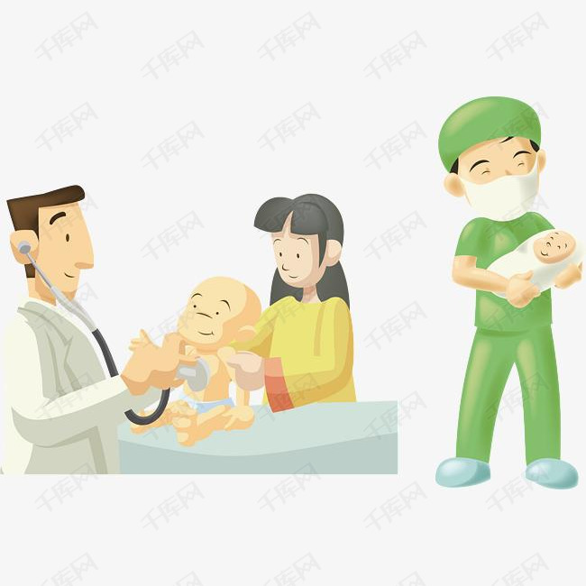 生孩子卡通医生素材图片免费下载_高清psd
