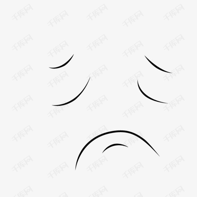 想哭的表情的素材免抠撇嘴想哭表情眼睛眉毛手绘