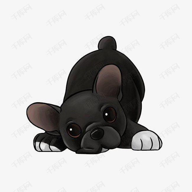 黑色宠物狗的素材免抠收回小狗卡通小狗小狗素材小狗插画