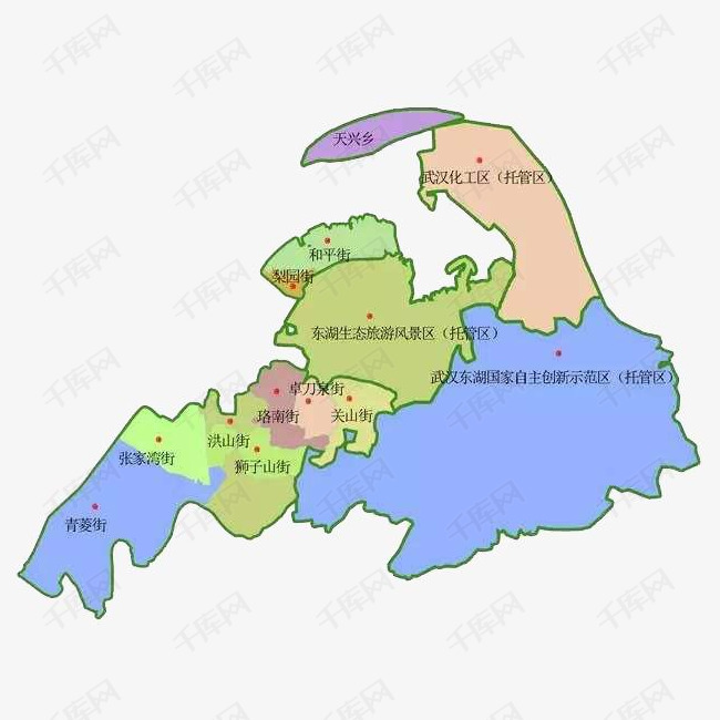 武汉乡镇区域划分图