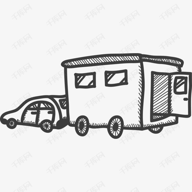 手绘房车
