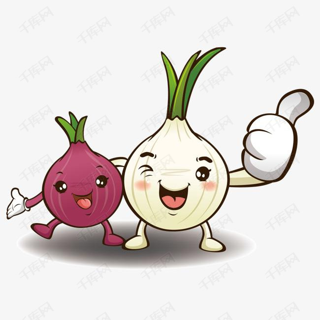 点赞的大蒜的素材免抠大蒜洋葱卡通矢量素材蔬菜水果蔬菜