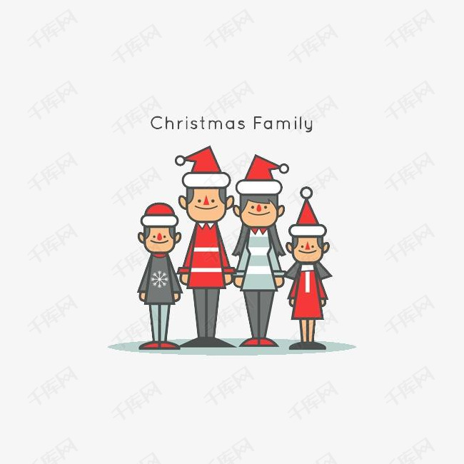 圣诞一家人素材图片免费下载_高清节日素材png_千库网