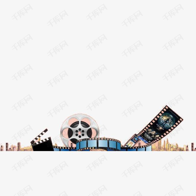 创意电影节海报装饰元素的素材免抠