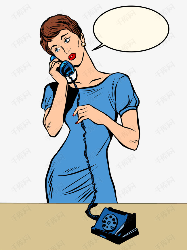 打电话的人的素材免抠女人打电话矢量矢量图装饰png装饰