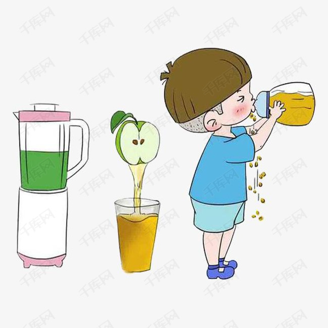 儿童喝果汁的素材免抠喝果汁小孩喝果汁喝水小孩喝水儿童喝水手绘喝水