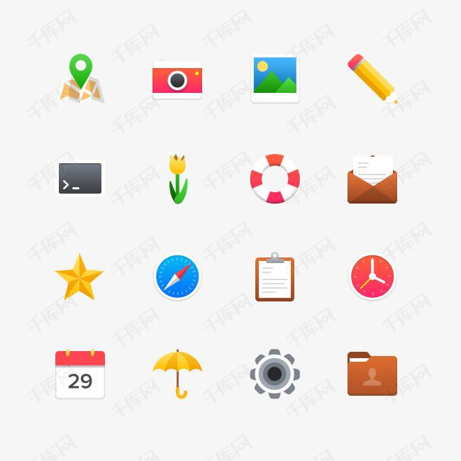 手机界面ui图标彩色icon