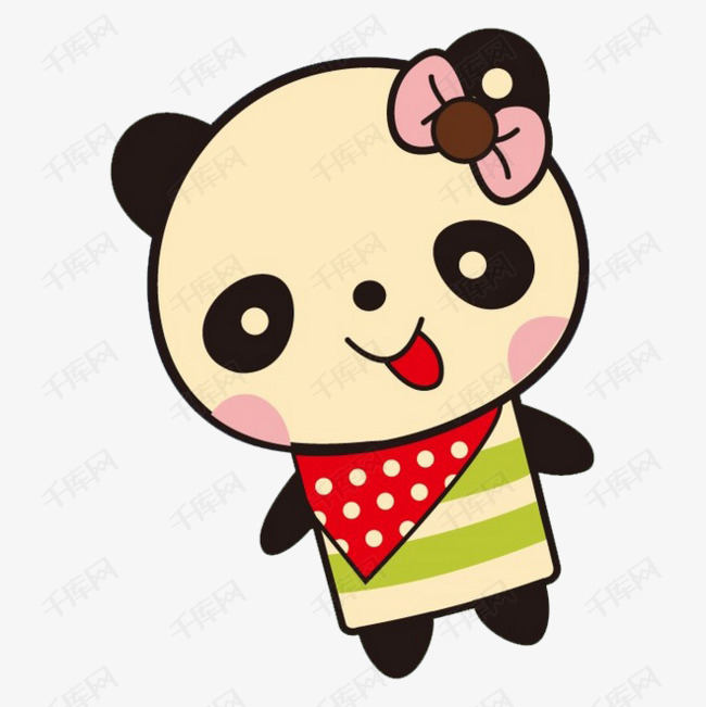 可爱熊猫的素材免抠可爱熊猫萌卡通