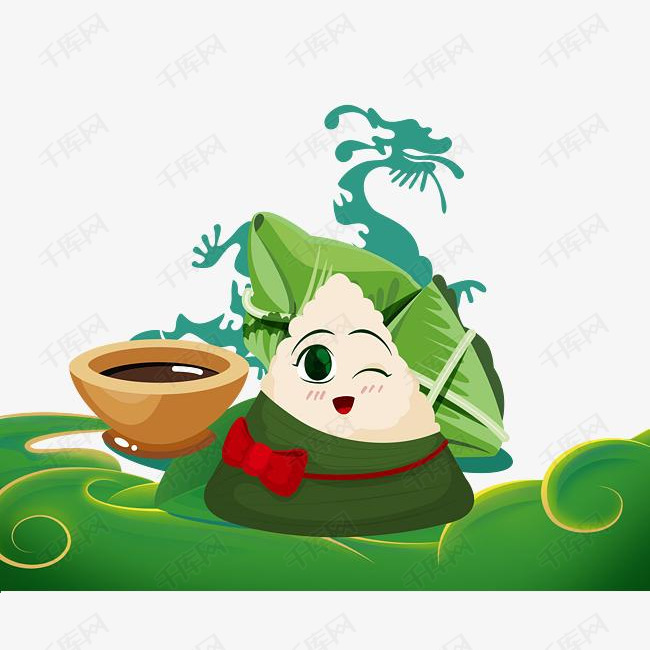 端午节粽子手绘卡通形象