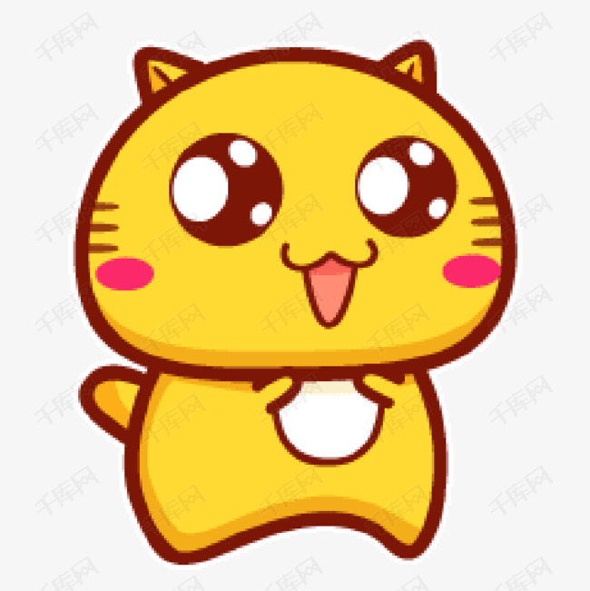 卡通哈咪猫期待表情素材图片免费下载_高清png_千库网