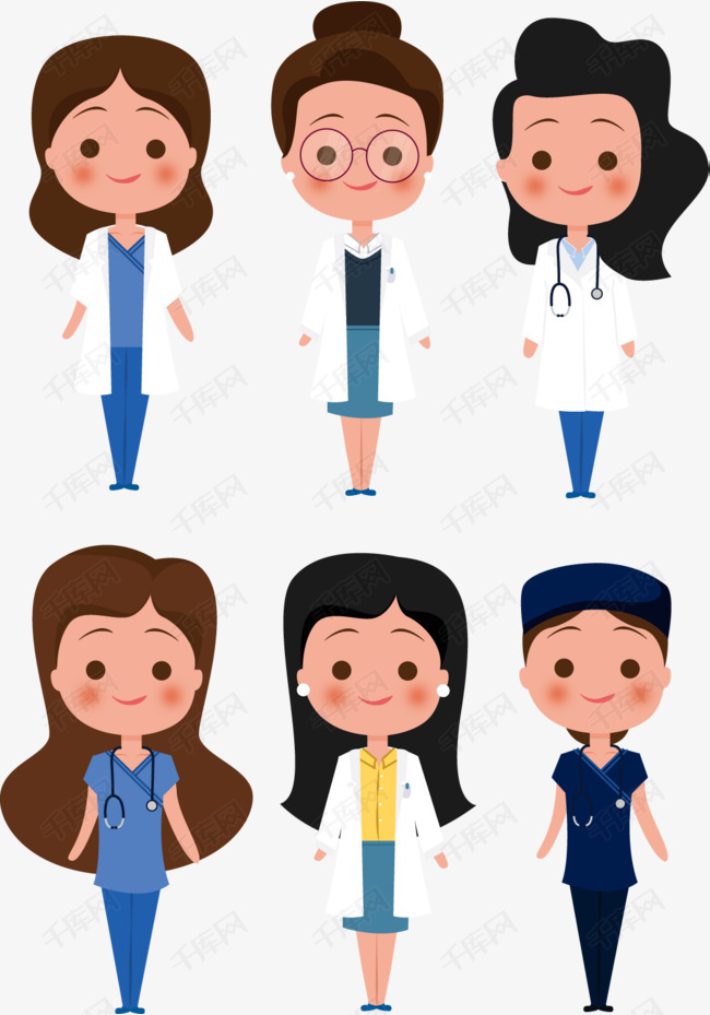 矢量女医生的素材免抠q版装饰女性医疗
