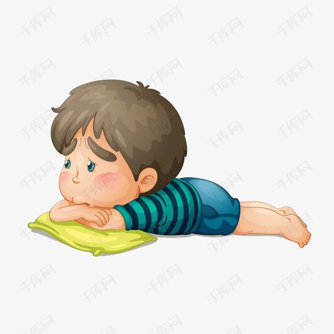 孩子趴着素材图片免费下载_高清卡通手绘png_千库网