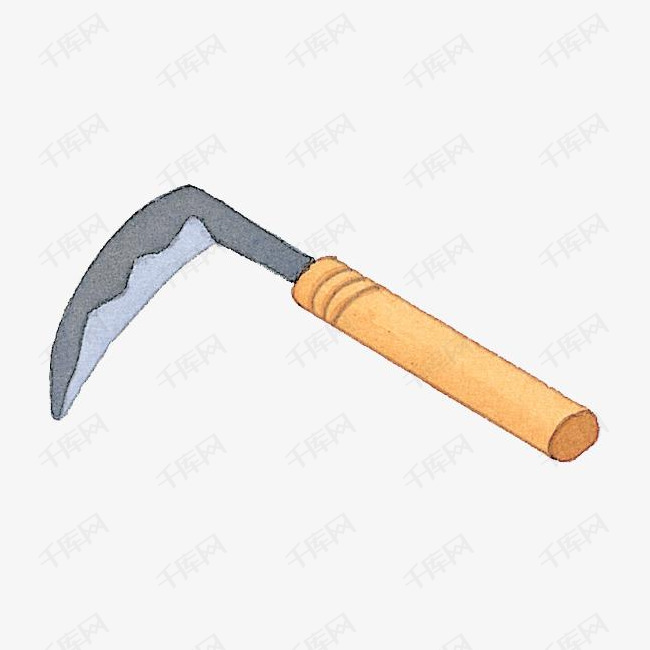 手绘卡通镰刀素材图片免费下载_高清卡通手绘png_千库