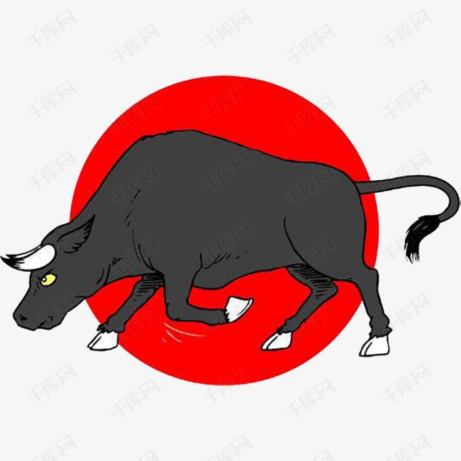 手绘斗牛的素材免抠斗牛牛尾巴黑色牛公牛公牛尾巴长长的牛尾巴
