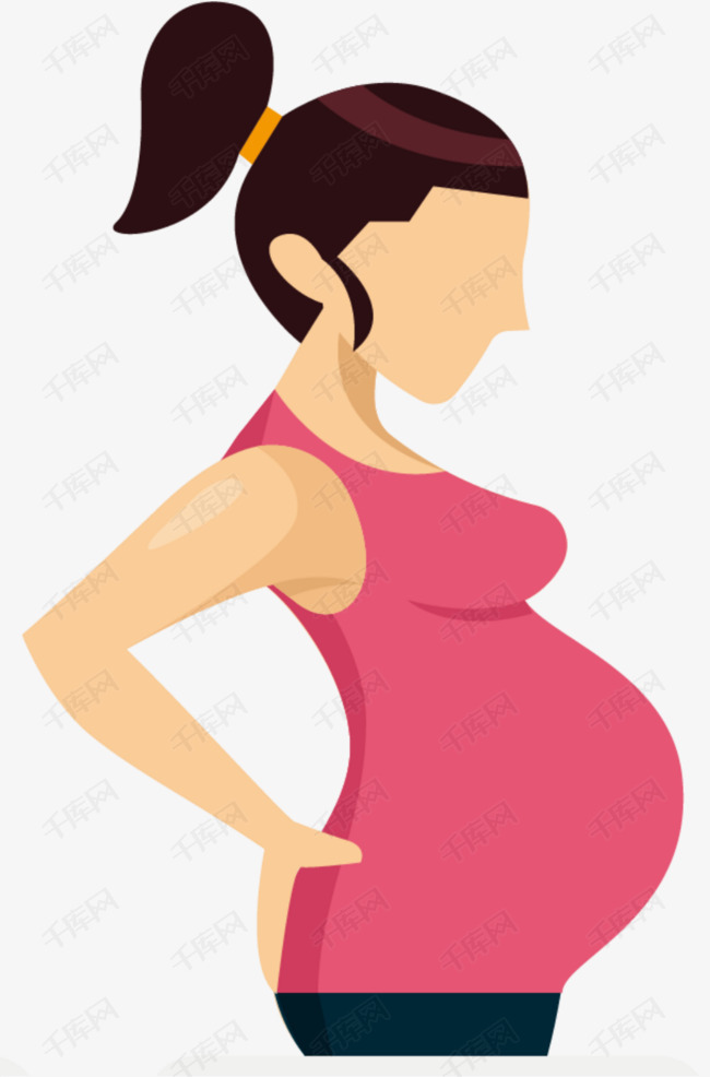 大肚子的年轻孕妇