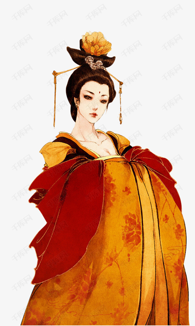 古装女皇素材图片免费下载_高清卡通手绘png