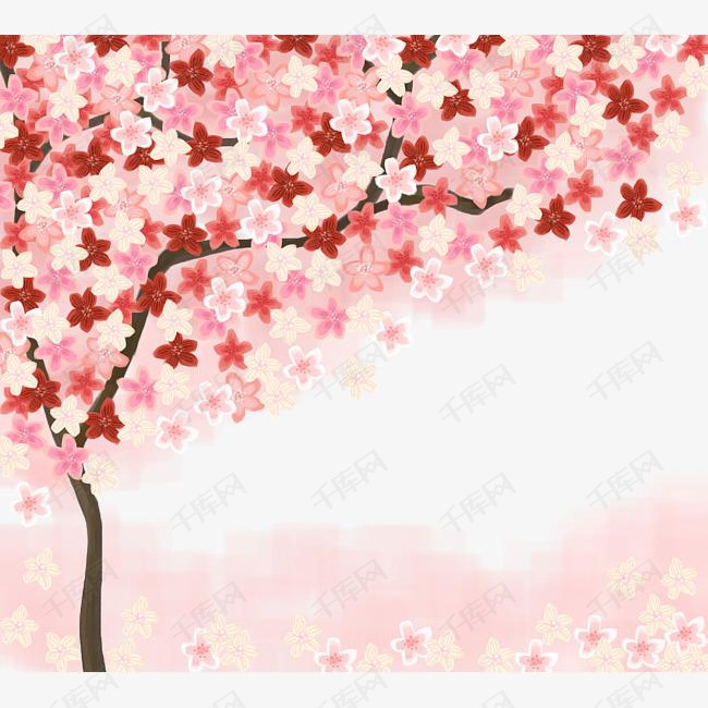粉色樱花树