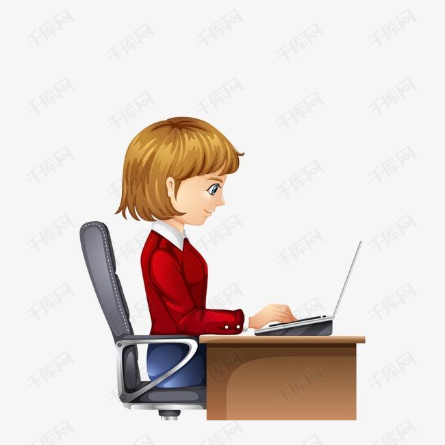 职业女性的素材免抠职业女性美女卡通短发