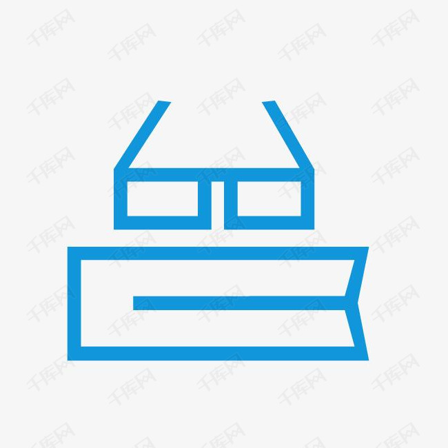 教育类icon 书本 眼镜
