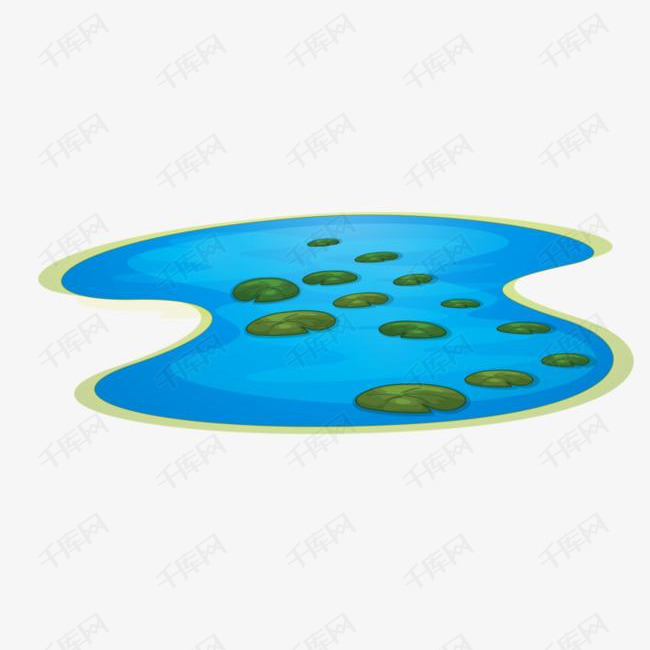 一片湖水素材图片免费下载_高清卡通手绘png_千库网