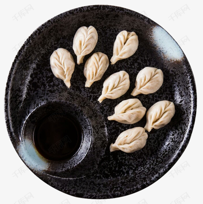 黑色圆环包子简约家用陶瓷盘子